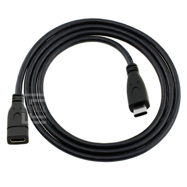 Удлинитель Ewell USB Type-C, Gen2, 100W 5A, 5 Gbps, 5 метров, черный ...