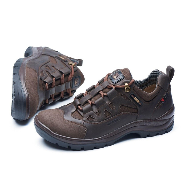Тактичні демісезонні водонепроникні кросівки коричневі р-43 - изображение 2