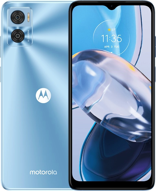 Мобільний телефон Motorola Moto E22 4/64GB Crystal Blue - зображення 1