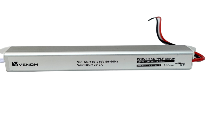 Блок питания Venom 12V 24Вт 2А Негерметичный (IP20) Standart Ultra slim - изображение 2