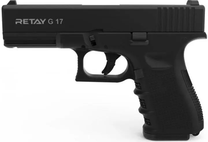 Пистолет стартовый Retay G17 black (Glock 17 шумовой) - изображение 1