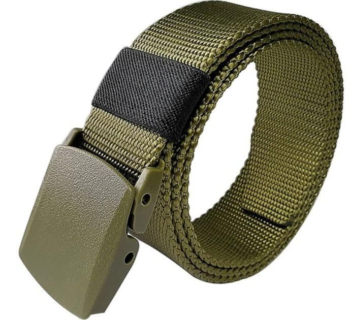 Тактический военный ремень Tactical армейский брючной пояс унисекс Olive (ykk-belt-olive) - изображение 1