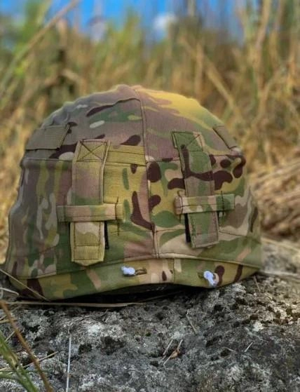 Кавер на каску с креплением для очков шлем маскировочный чехол на каску цвет мультикам ЗСУ водонепроницаемый - изображение 1