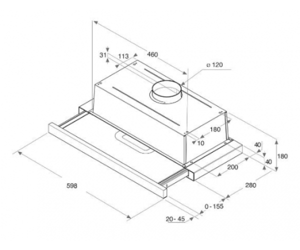 Витяжка телескопічна Whirlpool AKR 749/1 NB - Фото 4 Витяжка телескопічна Whirlpool AKR 749/1 NB - зображення 4