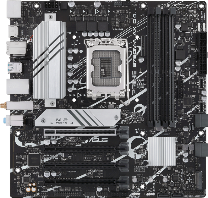 Материнська плата Asus PRIME B760M-A AX D4 (s1700, Intel B760, PCI-Ex16 ...