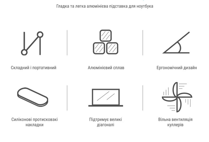Підставка для ноутбука OfficePro LS111S Aluminum alloy Silver - зображення 14