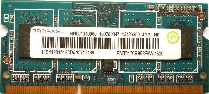 SODIMM 4Gb DDR3-1600 Ramaxel RMT3170EB68F9W-1600 – фото, отзывы ...