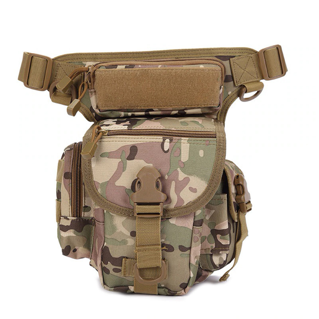 Сумка тактична на стегно AOKALI Outdoor A90 (Camouflage CP) компактна військова камуфляжна taktical - зображення 2