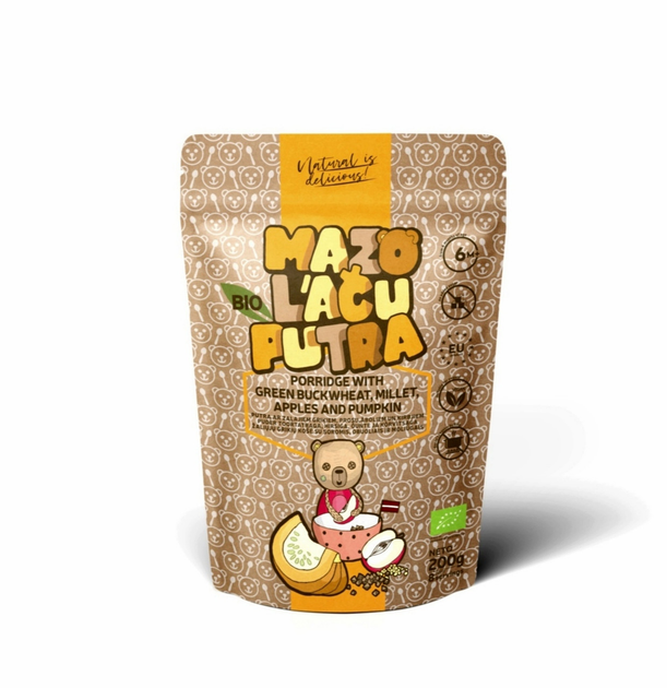 Каша Mazo Lacu органическая гречневая с яблоком и тыквой с 6 месяцев 200 гр 
