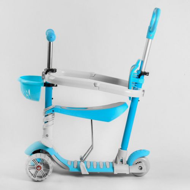 Самокат 5в1 Best Scooter, с защитным бампером (голубой) MiC B-3047 ...