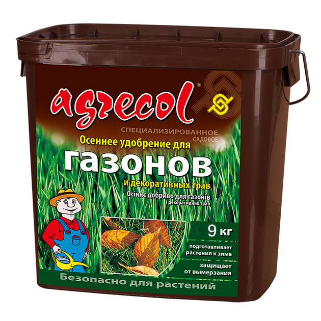 Осеннее удобрение для газонов Agrecol 9 кг – фото, отзывы ...