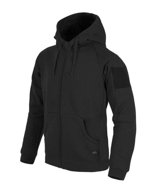 Куртка толстовка (Худи) Urban Tactical Hoodie (Fullzip) Lite Helikon-Tex Black XS Тактическая мужская - изображение 1