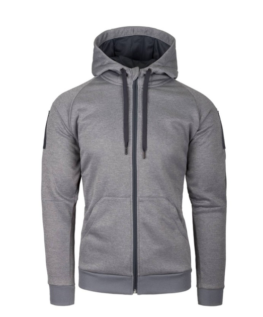 Куртка толстовка (Худі) Urban Tactical Hoodie (Fullzip) Helikon-Tex Grey Melange 3XL Тактична чоловіча - зображення 2