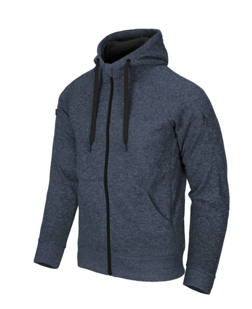 Худи Covert Tactical Hoodie (Fullzip) Helikon-Tex Blue Melange S Тактическое мужское - изображение 1