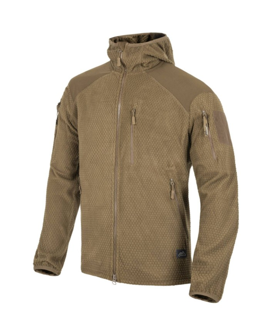 Куртка Alpha Hoodie Jacket - Grid Fleece Helikon-Tex Coyote M Тактическая - изображение 1