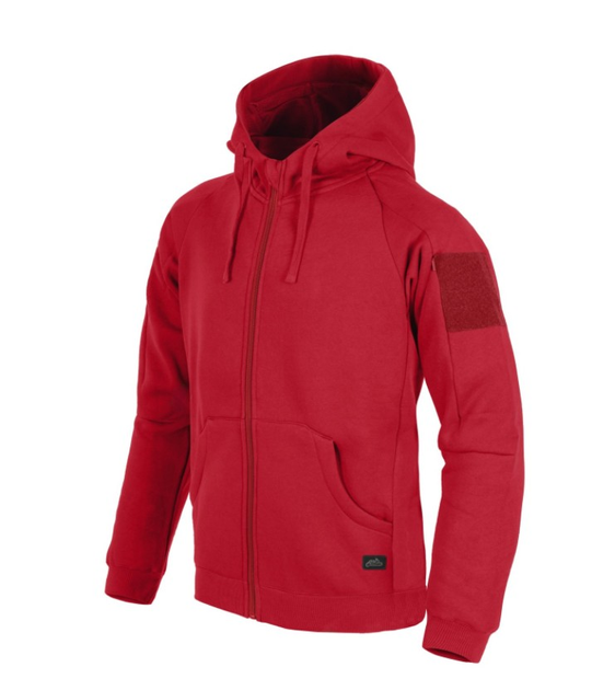 Куртка толстовка (Худи) Urban Tactical Hoodie (Fullzip) Lite Helikon-Tex Red XS Тактическая мужская - изображение 1