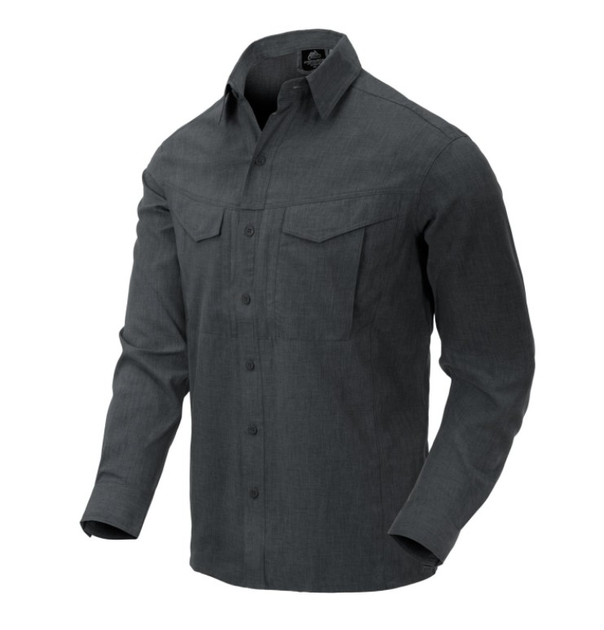 Рубашка Defender MK2 Gentleman Shirt Helikon-Tex Black Grey Melange XXXL Тактическая мужская - изображение 1