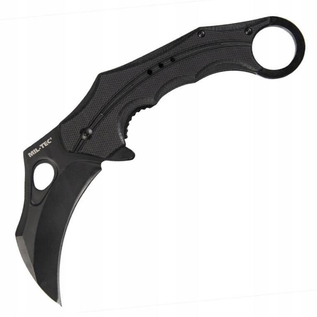 Складной нож Mil-Tec® G10 Karambit Black с клипсой - изображение 1