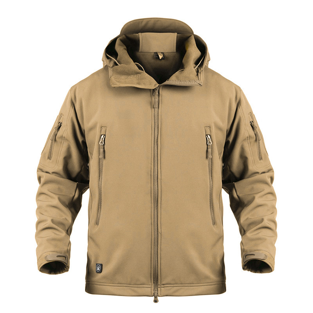 Тактическая куртка Pave Hawk PLY-6 Sand Khaki 3XL мужская водостойкая осенне-зимняя на флисе taktical (OPT-19901) - изображение 1