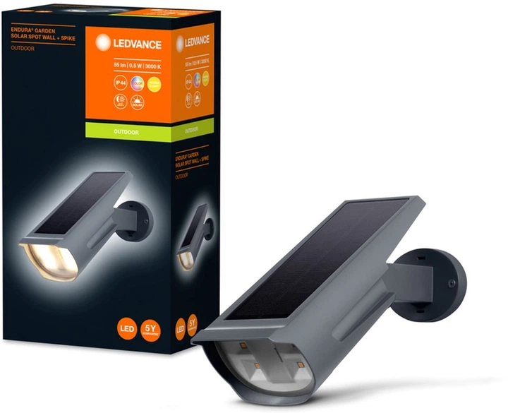 Фасадний світильник на сонячній батареї LEDVANCE ENDURA Garden Solar Spot Wall RGBW 0,5W 3000K IP44 (4058075564169) - Фото 8 Фасадний світильник на сонячній батареї LEDVANCE ENDURA Garden Solar Spot Wall RGBW 0,5W 3000K IP44 (4058075564169) - зображення 8
