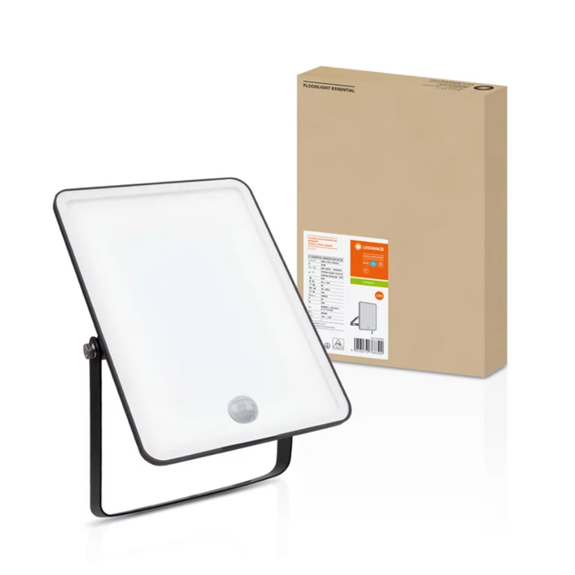 Прожектор LED 50W 220V 4500lm 6500K IP65 238x161x34mm з датчиком руху [4058075768413] Ledvance Flood Essential sensor - зображення 3