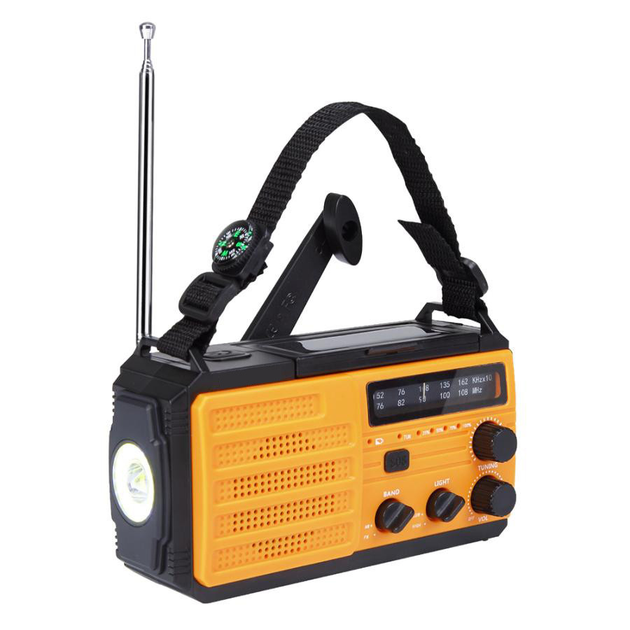 Фонарь кемпинговый KAYINOW 089 8000 mAh с динамо FM-AM радио повербанком - изображение 1