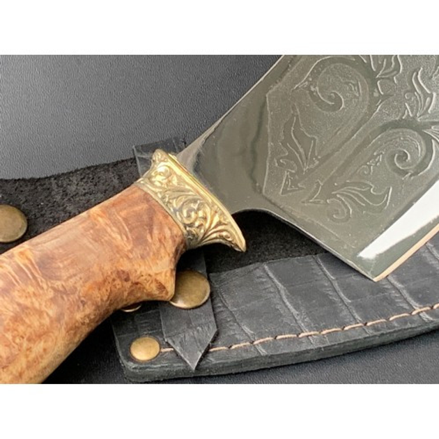 Нож секач охотничий Кабан с ножнами 46522-BR-1585 - изображение 2