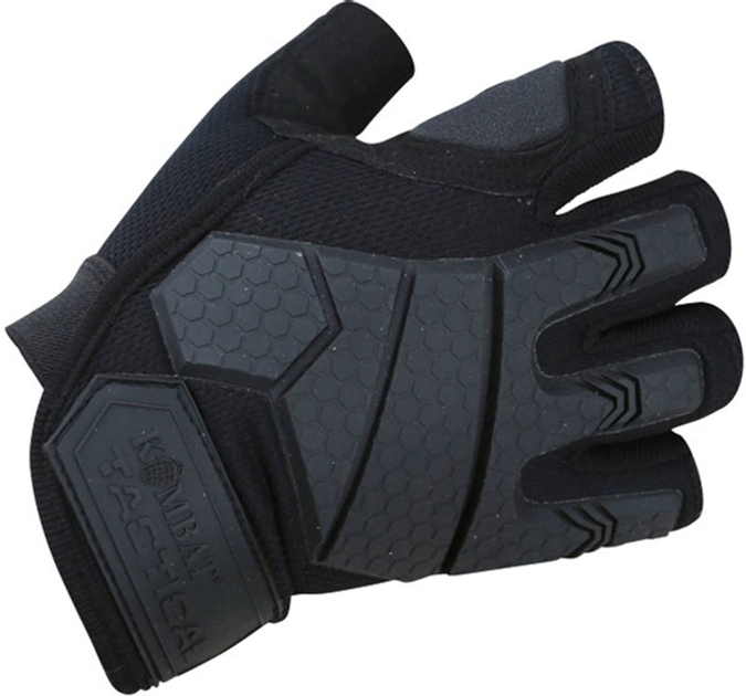 Тактичні рукавички Kombat Alpha Fingerless Tactical Gloves Чорні M (kb-aftg-blk-m) - зображення 1