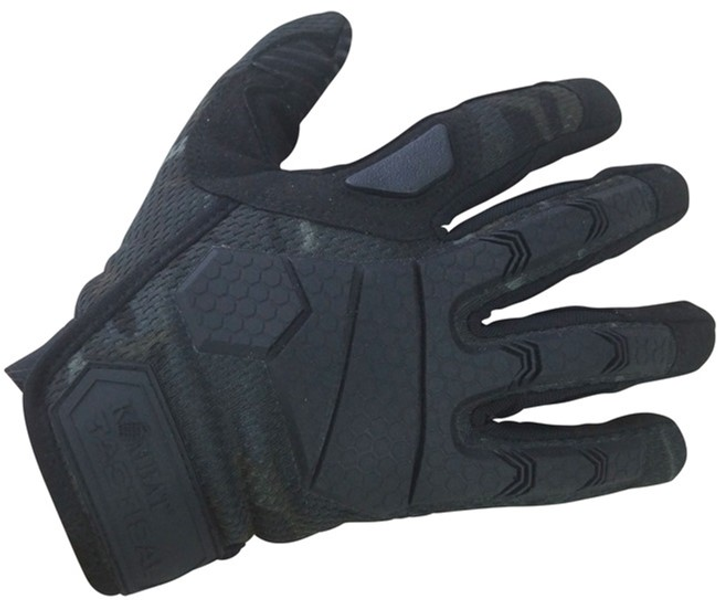Тактичні рукавички Kombat Alpha Tactical Gloves Чорні Мультикам L (kb-atg-btpbl-l) - зображення 1