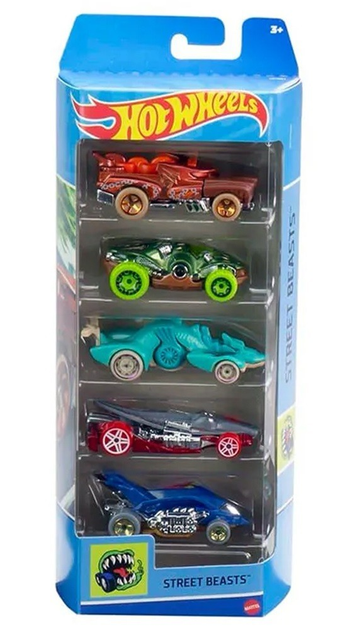 Подарочный набор автомобилей Hot Wheels Street Beasts 5-Pack 1806-HFV91 ...