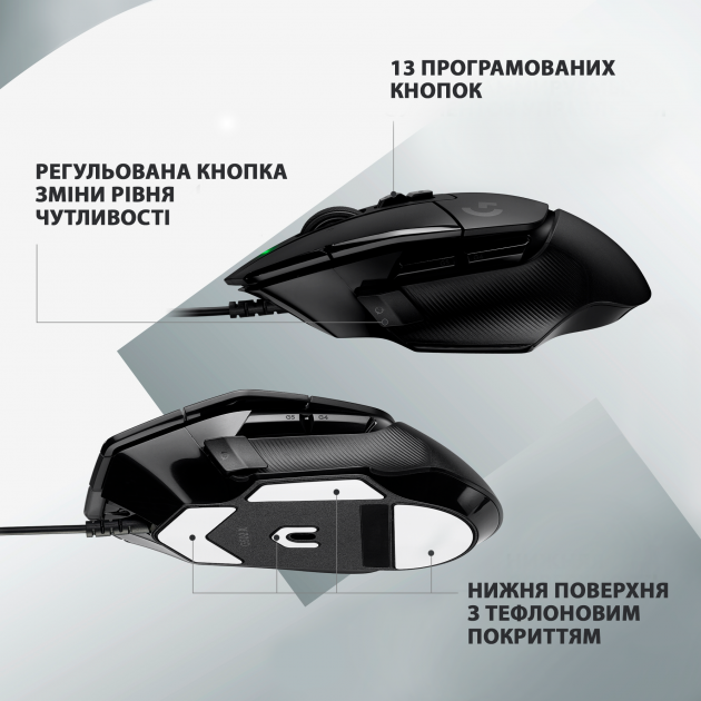 Мишка Logitech G502 X (910-006138) Black USB - изображение 5