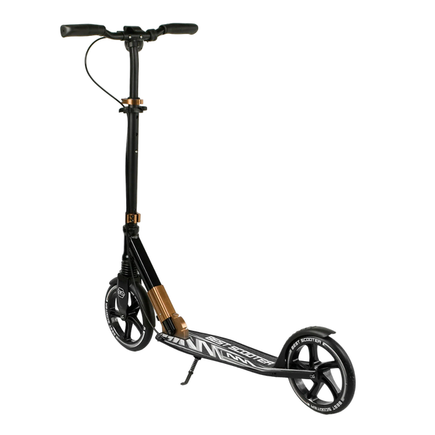 Самокат двухколесный с большими колесами и ручным тормозом Best Scooter Черный - Фото 2 Самокат двухколесный с большими колесами и ручным тормозом Best Scooter Черный - изображение 2