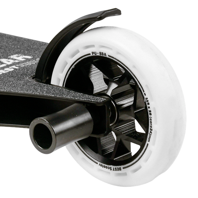 Самокат трюковый двухколесный с алюминиевыми пегами Best Scooter FEAR Черный с белым - изображение 6