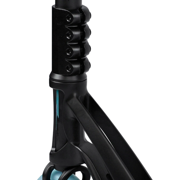 Самокат трюковый двухколесный с алюминиевыми пегами Best Scooter FEAR Черный с голубым - Фото 3 Самокат трюковый двухколесный с алюминиевыми пегами Best Scooter FEAR Черный с голубым - изображение 3
