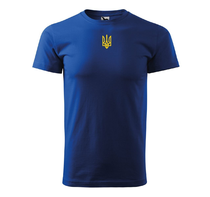 Патріотична футболка з вишивкою, Герб України (Тризуб) - синій XL от ...