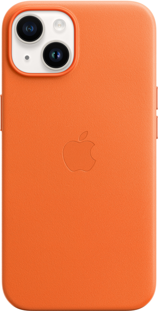 Etui Apple MagSafe Leather Case do Apple iPhone 14 Orange (MPP83) - obraz 6