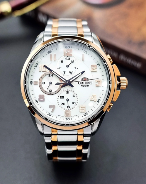 Мужские оригинальные часы Orient FUY05001W0 Золото\Серебро – купить ...
