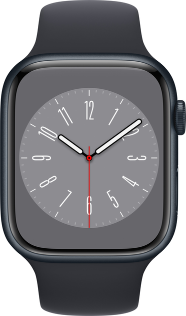 Smartwatch Apple Watch Series 8 GPS 45mm Midnight Aluminium Case with Midnight Sport Band (MNP13) - obraz 2