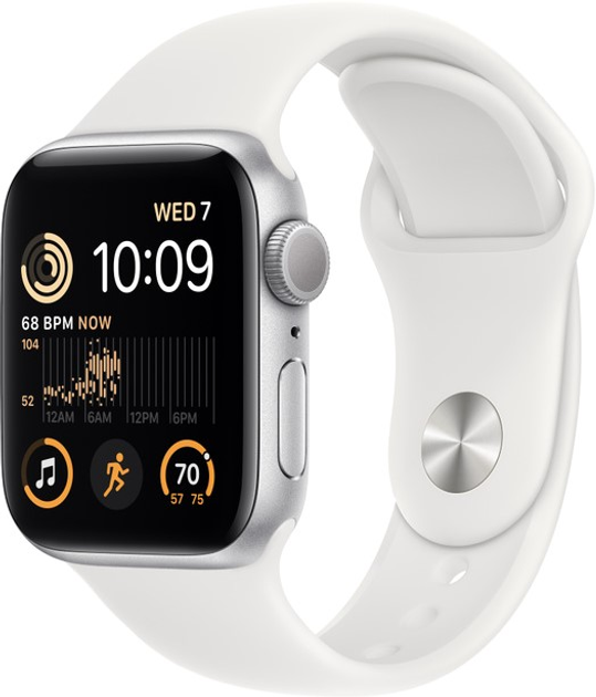Смарт-годинник Apple Watch SE (2022) GPS 40mm Silver Aluminium Case with White Sport Band (MNJV3) - зображення 2