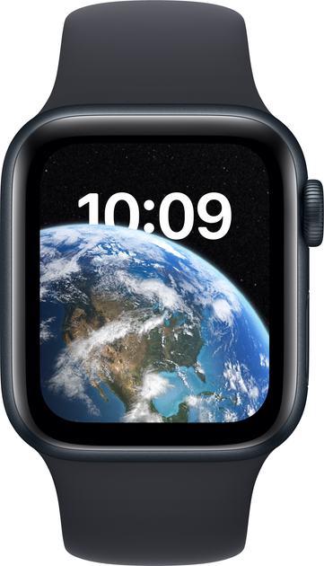 Smartwatch Apple Watch SE (2022) GPS 40mm Midnight Aluminium Case with Midnight Sport Band (MNJT3) - obraz 3