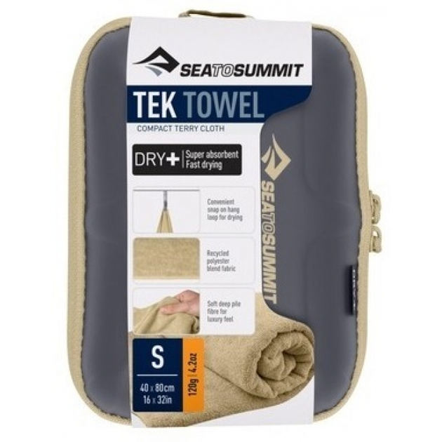 Полотенце туристическое Sea To Summit Tek Towel S 40x80cm Desert Brown ...