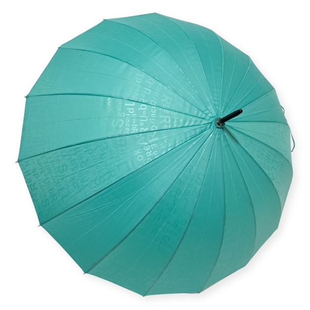 Зонтик трость Toprain на 16 спиц с тисненым узором бирюзовый #10065 ...