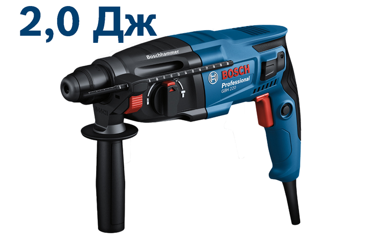 Перфоратор сетевой Bosch Professional GBH 220, 720 Вт, 2дж, 4800 уд.мин, чемодан (06112A6020) - изображение 2