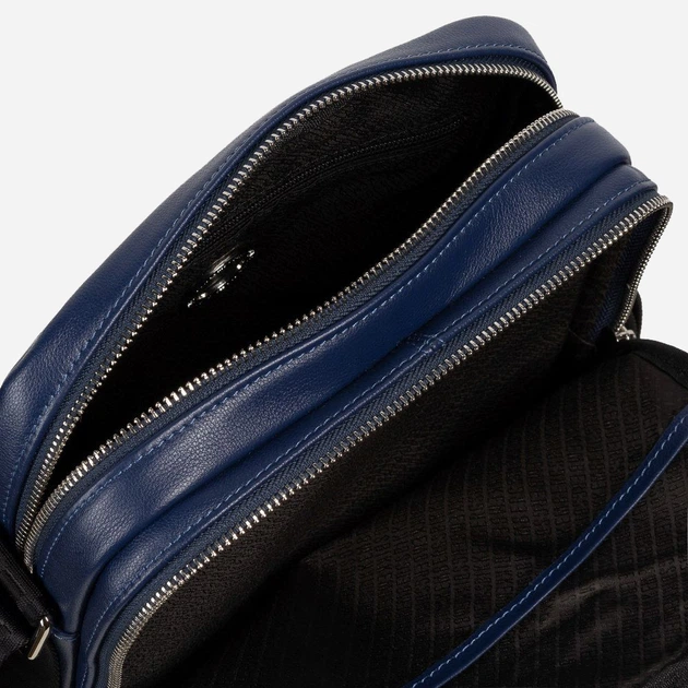 Torba listonoszka męska skórzana Bikkembergs Bannon BKBO00049M Blue (8052579029755) - obraz 3