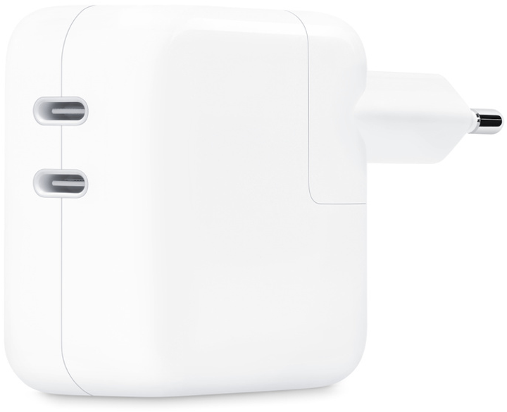 Мережевий зарядний пристрій Apple 35W Dual USB-C Port Power Adapter, Model А2676 (MNWP3) - зображення 3
