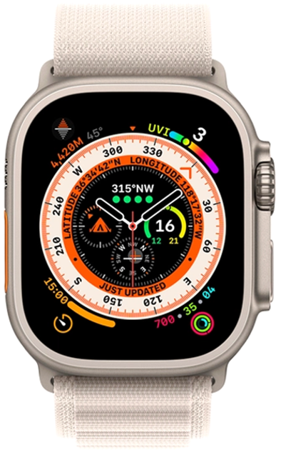 Pasek Apple Alpine Loop do Apple Watch 49mm Large Starlight (MQE73) - obraz 3