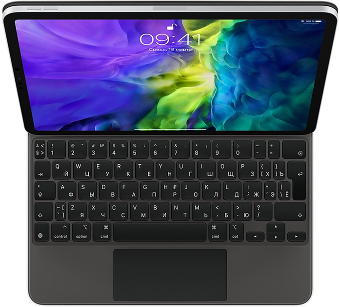 Обкладинка-клавіатура Apple Magic Keyboard для Apple iPad Pro 11 2020 Russian Black (MXQT2RS/A) - зображення 1