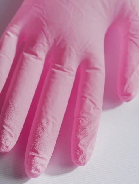 Нитриловые перчатки Medicom SafeTouch® Advanced Pink текстурированные без пудры розовые Размер S 1000 шт (3,6 г) - изображение 2