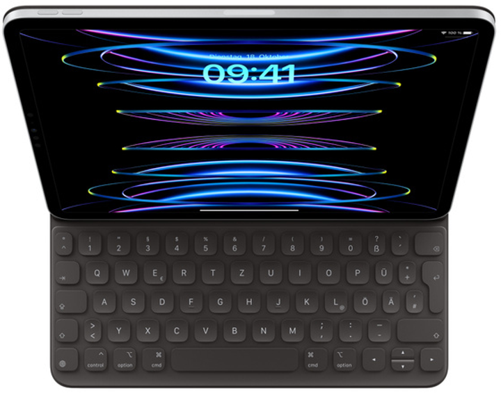 Обкладинка-клавіатура Apple Smart Keyboard Folio для Apple iPad Pro 11 (3rd gen) German Black (MXNK2D/A) - зображення 1