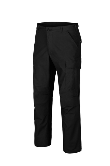 Штаны (Поликоттон Рипстоп) BDU Pants - Polycotton Ripstop Helikon-Tex Black XS Тактические мужские - изображение 1